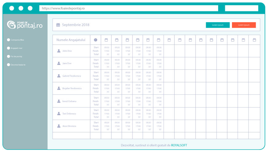 foaie de pontaj pasu 4